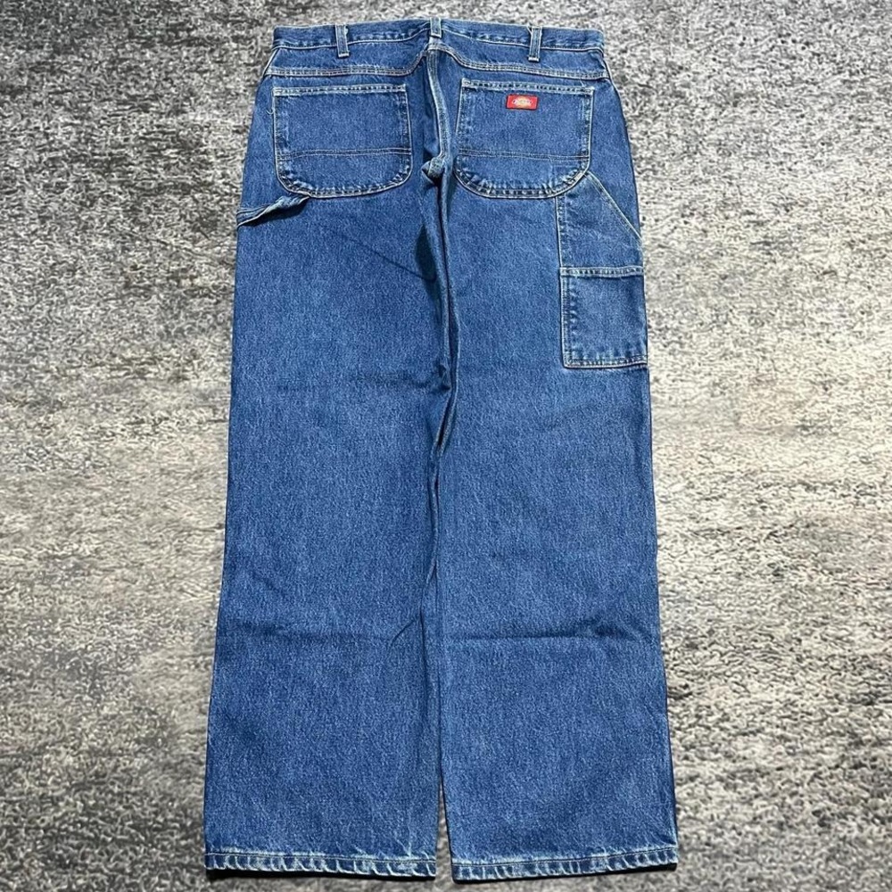 Vintage‎ Dickies Carpenter Jeans Mens 36x32 Blue Relaxed Fit Baggy Workwear